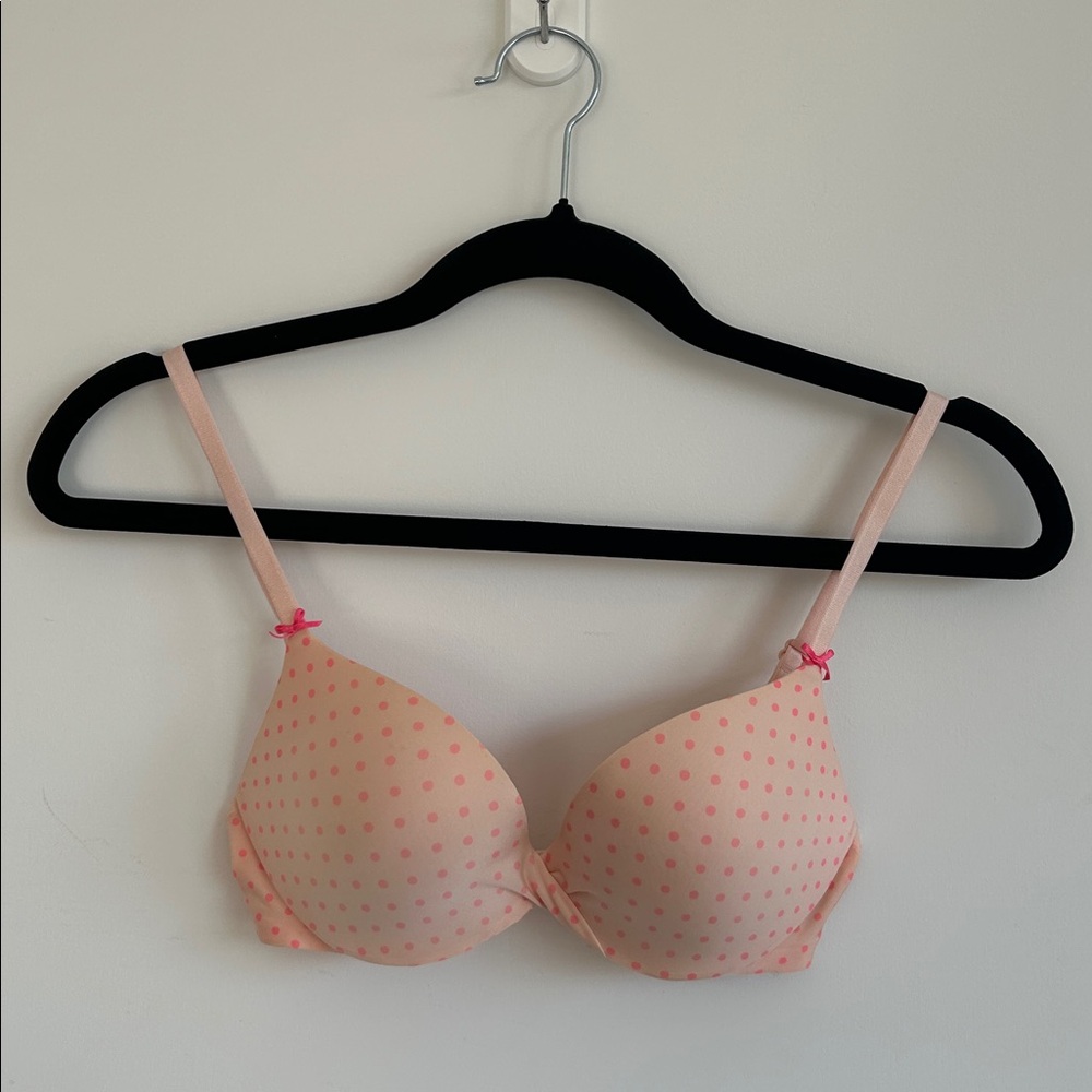 Victoria's Secret Pink Polka Dot Push-Up Bra 32B